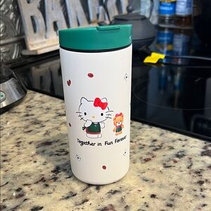 Hello Kitty Starbucks Tumbler with Green Lid